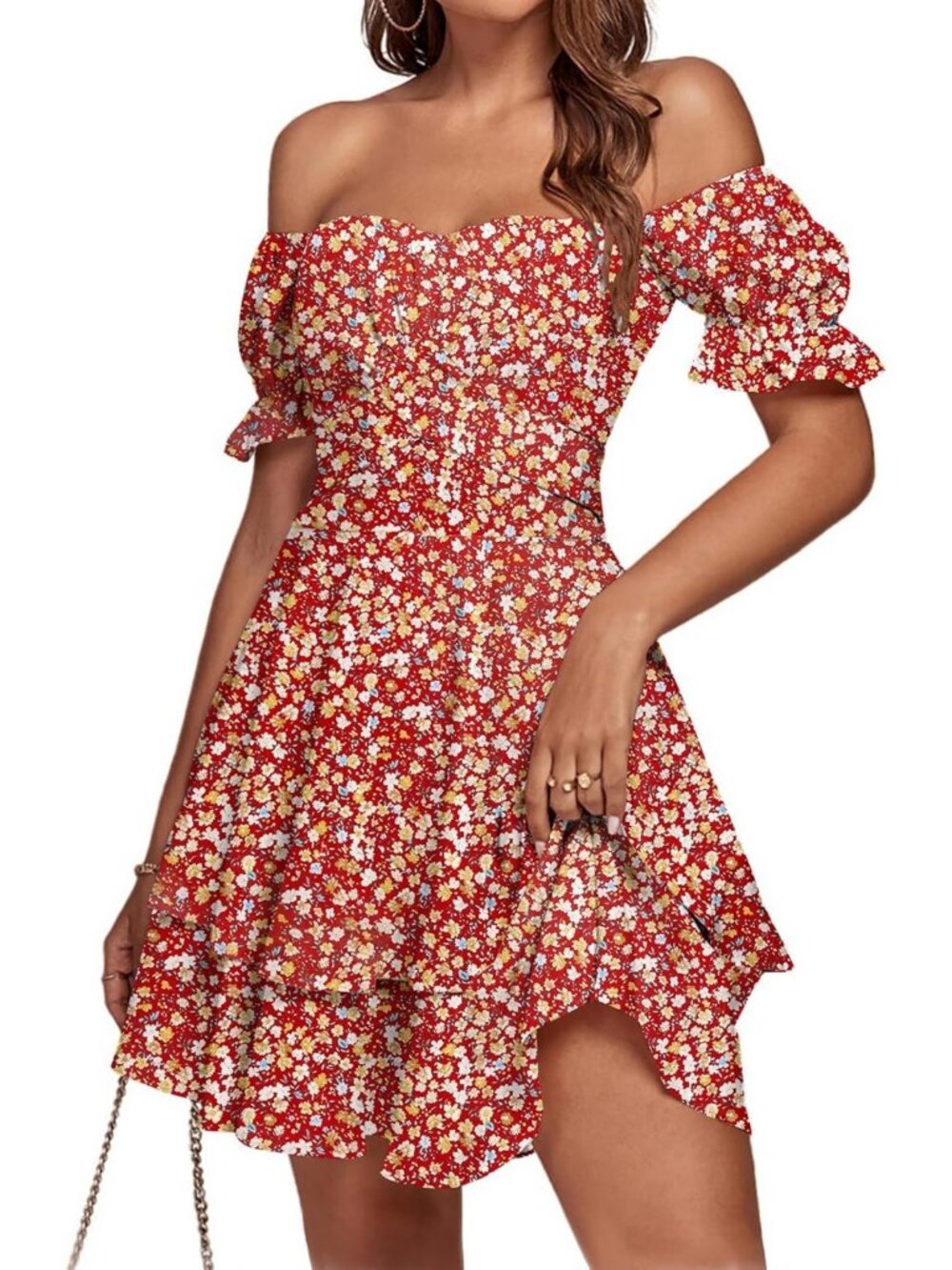 Chic Off-Shoulder Casual Dress for Women | Summer Fashion, Flowy & Comfortable